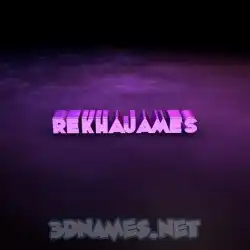 rekhajames in Big Purple style - 3D name wallpaper