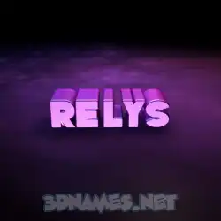 relys in Big Purple style - 3D name wallpaper