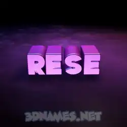 rese in Big Purple style - 3D name wallpaper