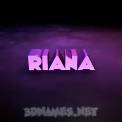 riana in Big Purple style - 3D name wallpaper