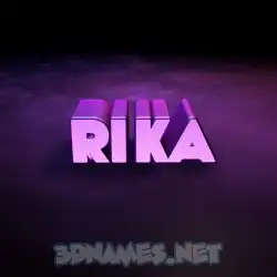 rika in Big Purple style - 3D name wallpaper