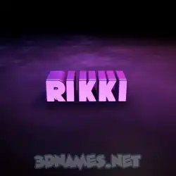 rikki in Big Purple style - 3D name wallpaper
