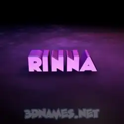 rinna in Big Purple style - 3D name wallpaper
