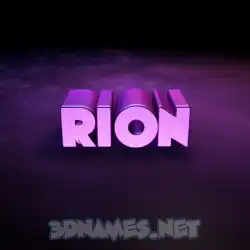 rion in Big Purple style - 3D name wallpaper