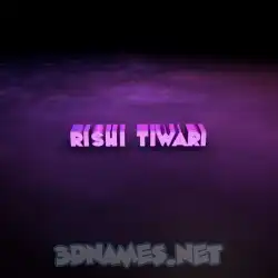 rishi tiwari in Big Purple style - 3D name wallpaper