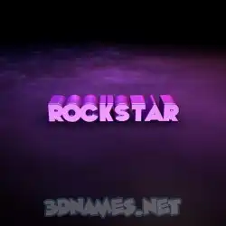 rockstar in Big Purple style - 3D name wallpaper