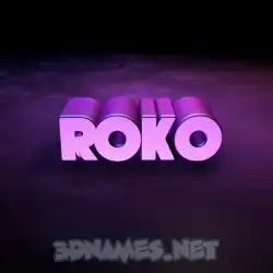 roko in Big Purple style - 3D name wallpaper