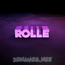 rolle in Big Purple style - 3D name wallpaper