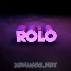 rolo in Big Purple style - 3D name wallpaper