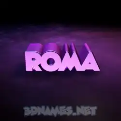 roma in Big Purple style - 3D name wallpaper