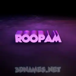 roopam in Big Purple style - 3D name wallpaper