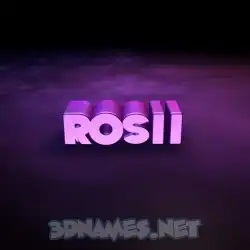 rosii in Big Purple style - 3D name wallpaper