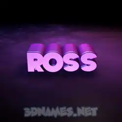 ross in Big Purple style - 3D name wallpaper
