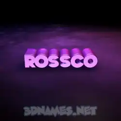 rossco in Big Purple style - 3D name wallpaper