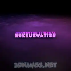 rukkuswatish in Big Purple style - 3D name wallpaper