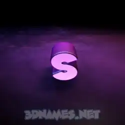 s in Big Purple style - 3D name wallpaper