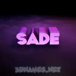 sade in Big Purple style - 3D name wallpaper