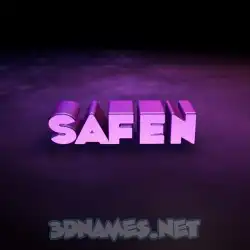 safen in Big Purple style - 3D name wallpaper