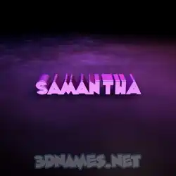 samantha in Big Purple style - 3D name wallpaper