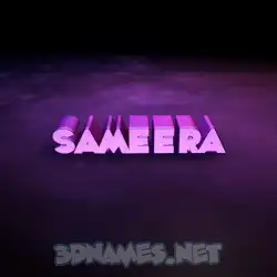 sameera in Big Purple style - 3D name wallpaper