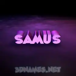 samus in Big Purple style - 3D name wallpaper