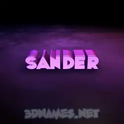 sander in Big Purple style - 3D name wallpaper