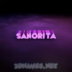 sanorita in Big Purple style - 3D name wallpaper