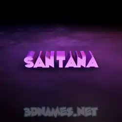 santana in Big Purple style - 3D name wallpaper