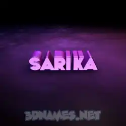 sarika in Big Purple style - 3D name wallpaper