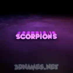 scorpions in Big Purple style - 3D name wallpaper