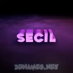 secil in Big Purple style - 3D name wallpaper