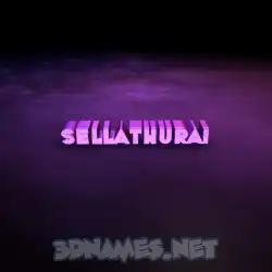 sellathurai in Big Purple style - 3D name wallpaper
