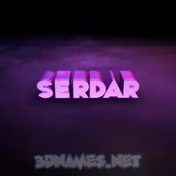 serdar in Big Purple style - 3D name wallpaper