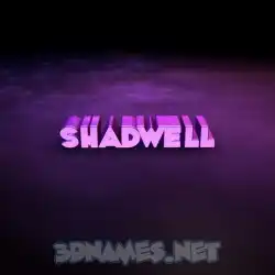 shadwell in Big Purple style - 3D name wallpaper