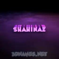 shahinaz in Big Purple style - 3D name wallpaper