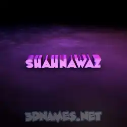 shahnawaz in Big Purple style - 3D name wallpaper