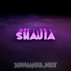 shajia in Big Purple style - 3D name wallpaper