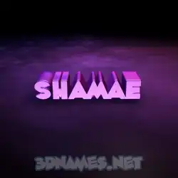 shamae in Big Purple style - 3D name wallpaper