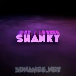 shanky in Big Purple style - 3D name wallpaper