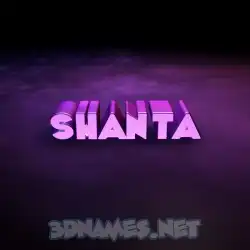 shanta in Big Purple style - 3D name wallpaper