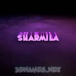 sharmila in Big Purple style - 3D name wallpaper