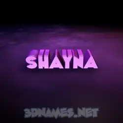 shayna in Big Purple style - 3D name wallpaper