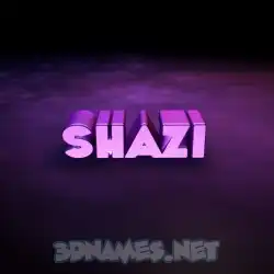 shazi in Big Purple style - 3D name wallpaper