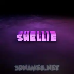 shellie in Big Purple style - 3D name wallpaper