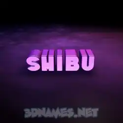shibu in Big Purple style - 3D name wallpaper