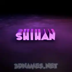 shihan in Big Purple style - 3D name wallpaper