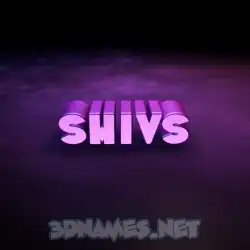 shivs in Big Purple style - 3D name wallpaper
