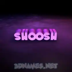 shoosh in Big Purple style - 3D name wallpaper