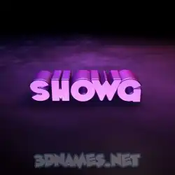 showg in Big Purple style - 3D name wallpaper