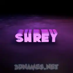 shrey in Big Purple style - 3D name wallpaper